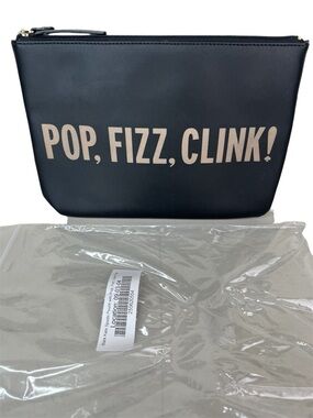 Kate Spade New York Pop Fizz Clink Statement Clutch Zip Pouch Purse Bag